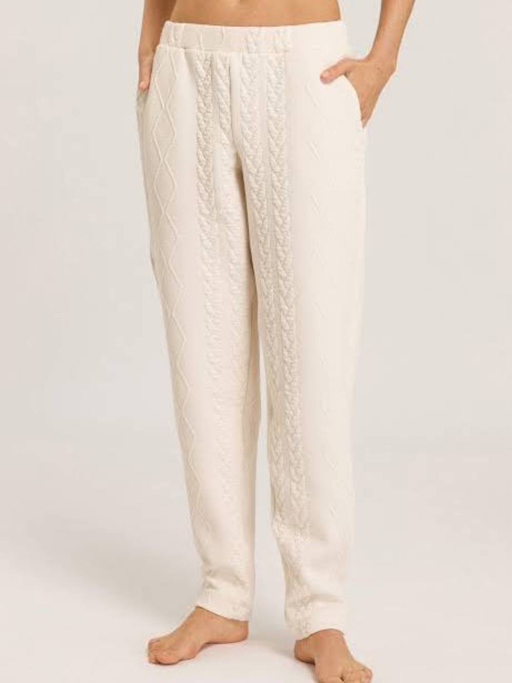 Hanro Ivory Cable Knit Trousers